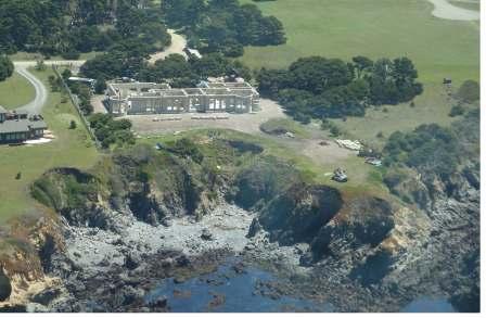 aerial view of the Colbert DAC-ART coastal home on the Pacific in northern California